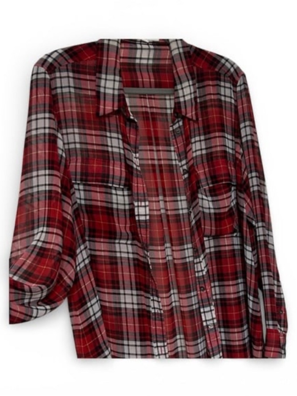 Vince Camuto Red Plaid Button Up Shirt